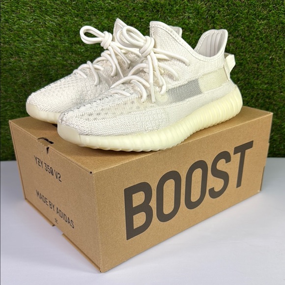 Yeezy Boost 350 V2 Bone Adidas Cream White Sneakers With Box
